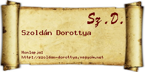 Szoldán Dorottya névjegykártya